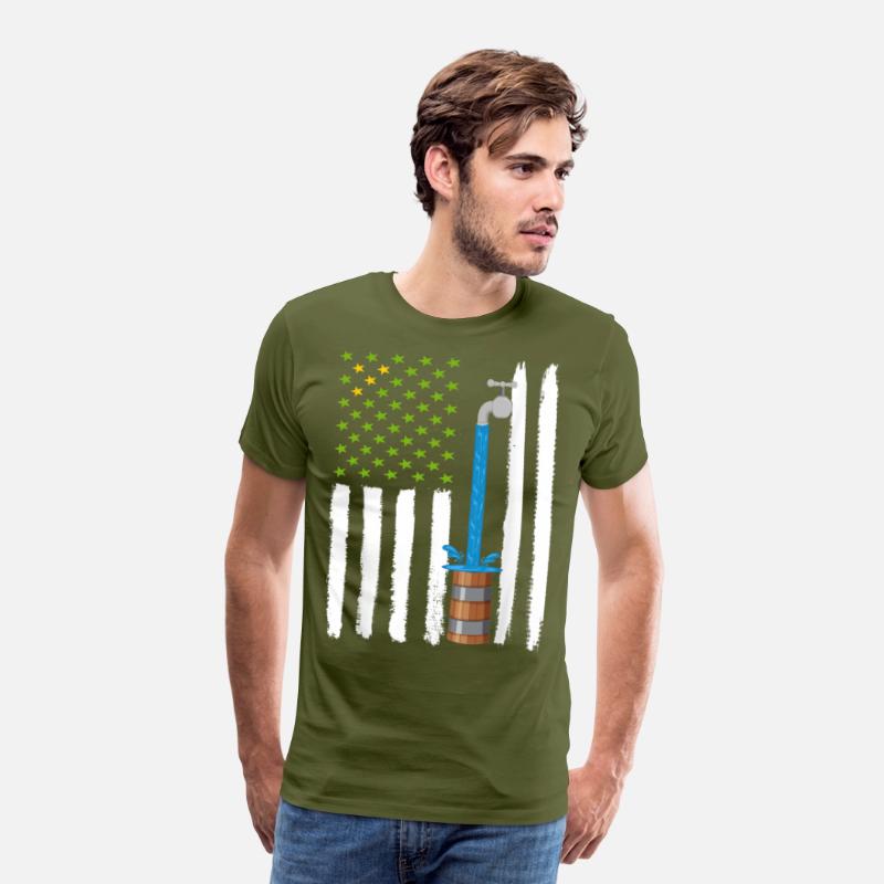 Drapeau American with barrel water T-shirt