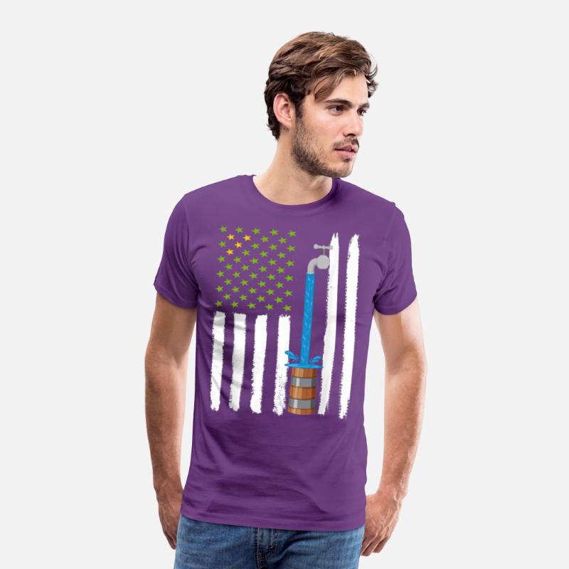 Drapeau American with barrel water T-shirt