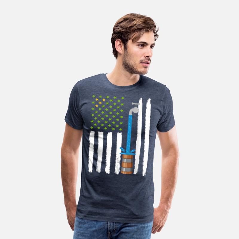 Drapeau American with barrel water T-shirt