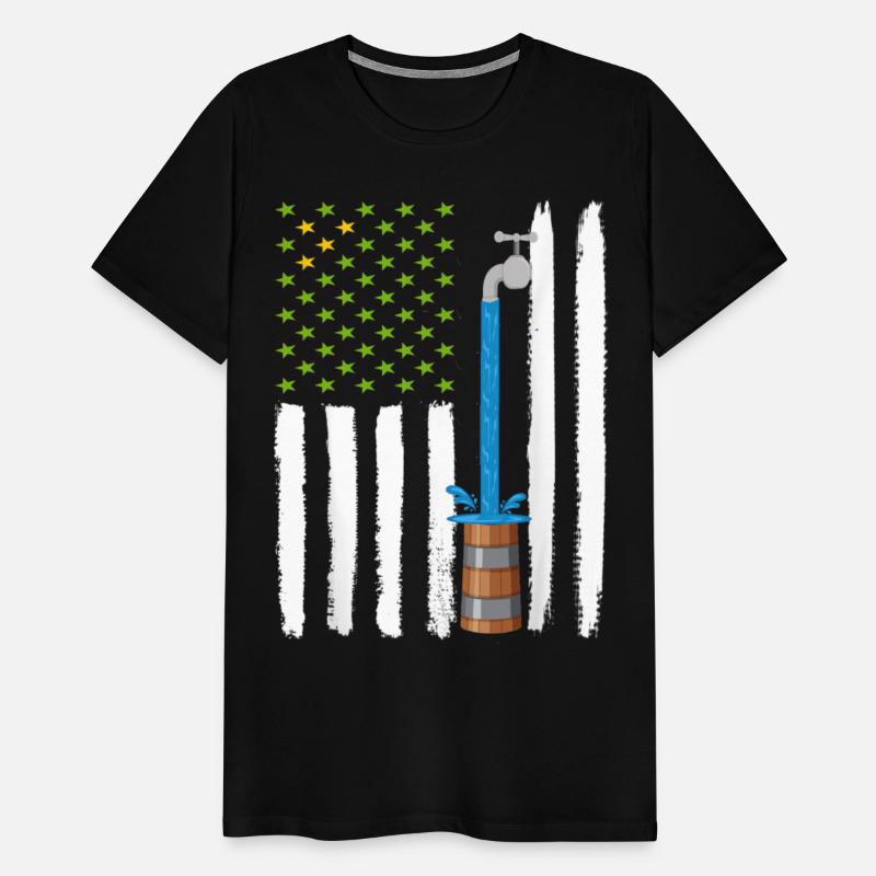 Drapeau American with barrel water T-shirt