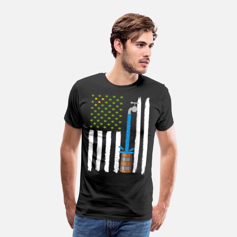 Drapeau American with barrel water T-shirt