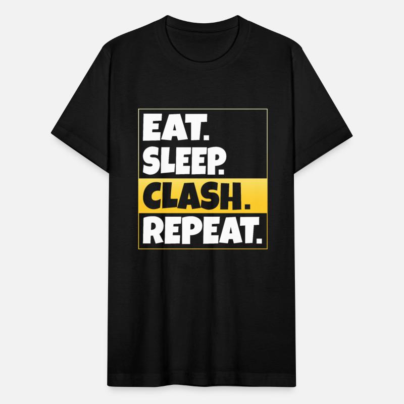 Eat Sleep Clash Repeat Gold Clan Mobile Gaming