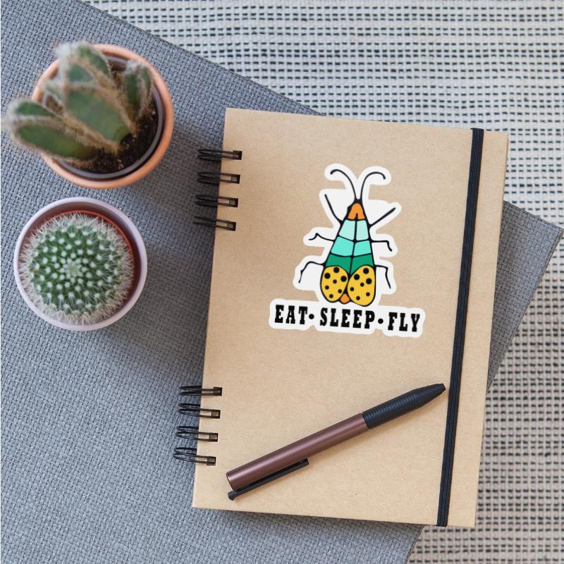 Eat sleep fly insects colorful design