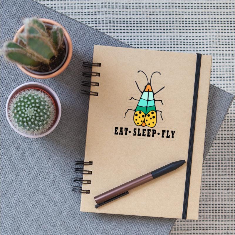 Eat sleep fly insects colorful design