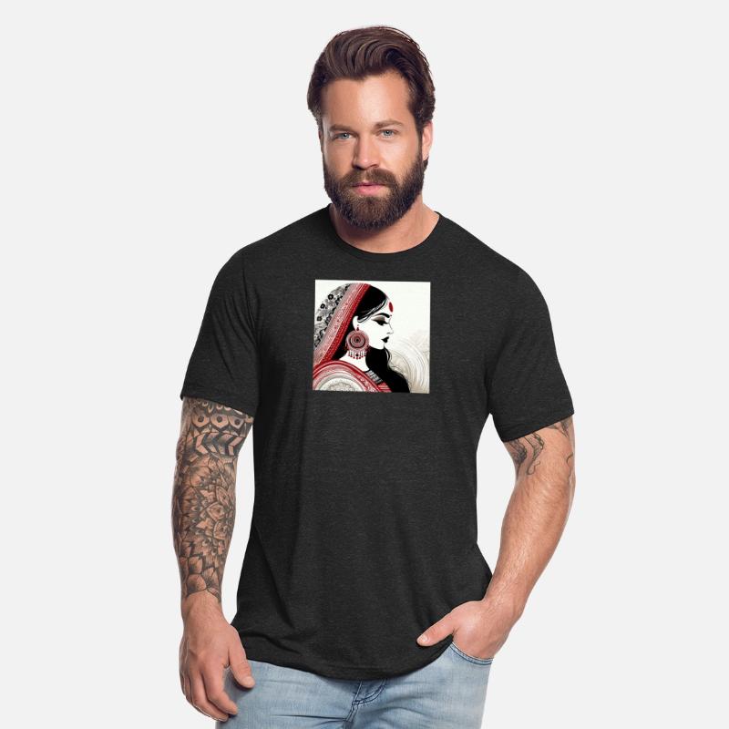 Elegant Indian Woman Portrait Illustration