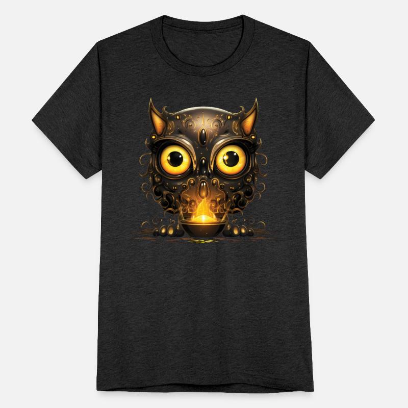 Filigree Ornate Black Owl or Cat