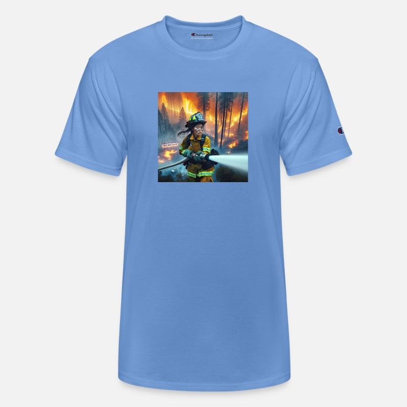 Firefighter in Forest