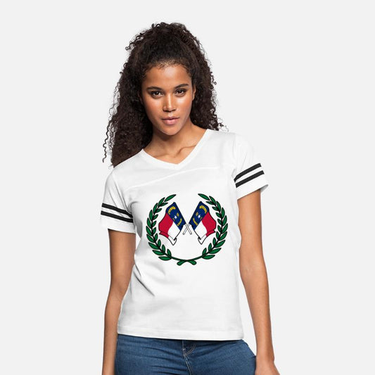 Flags USA North Carolina in laurel wreath