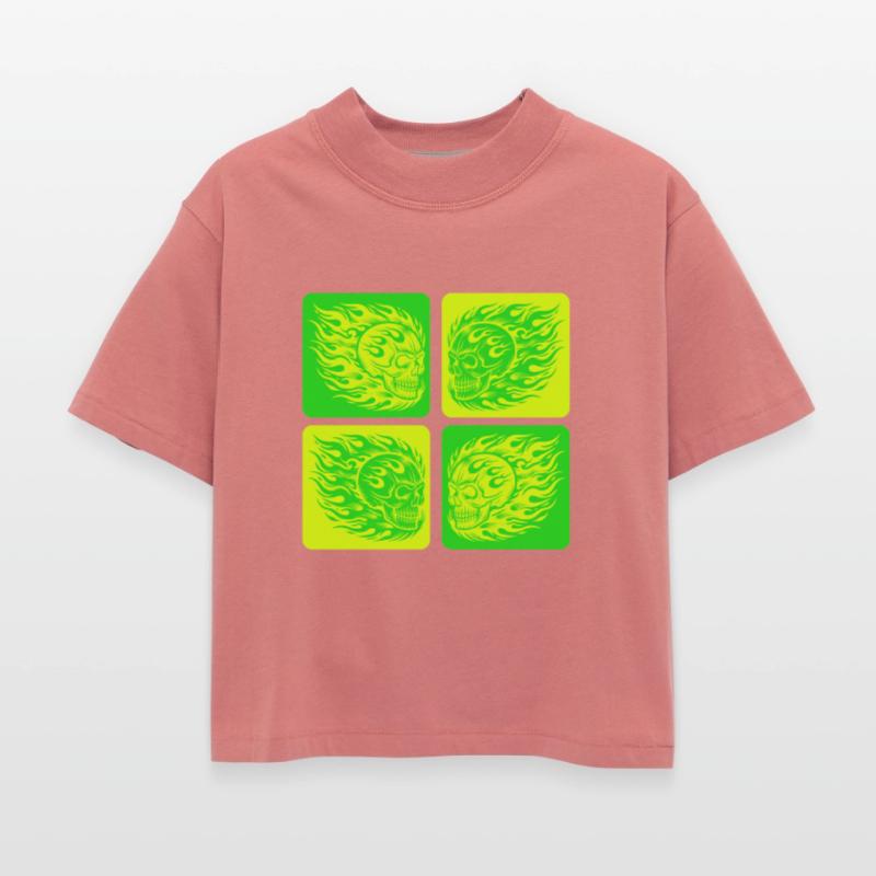 Flaming Skull - Biker