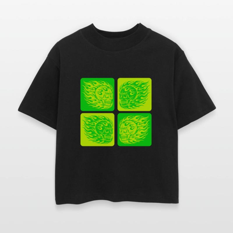 Flaming Skull - Biker