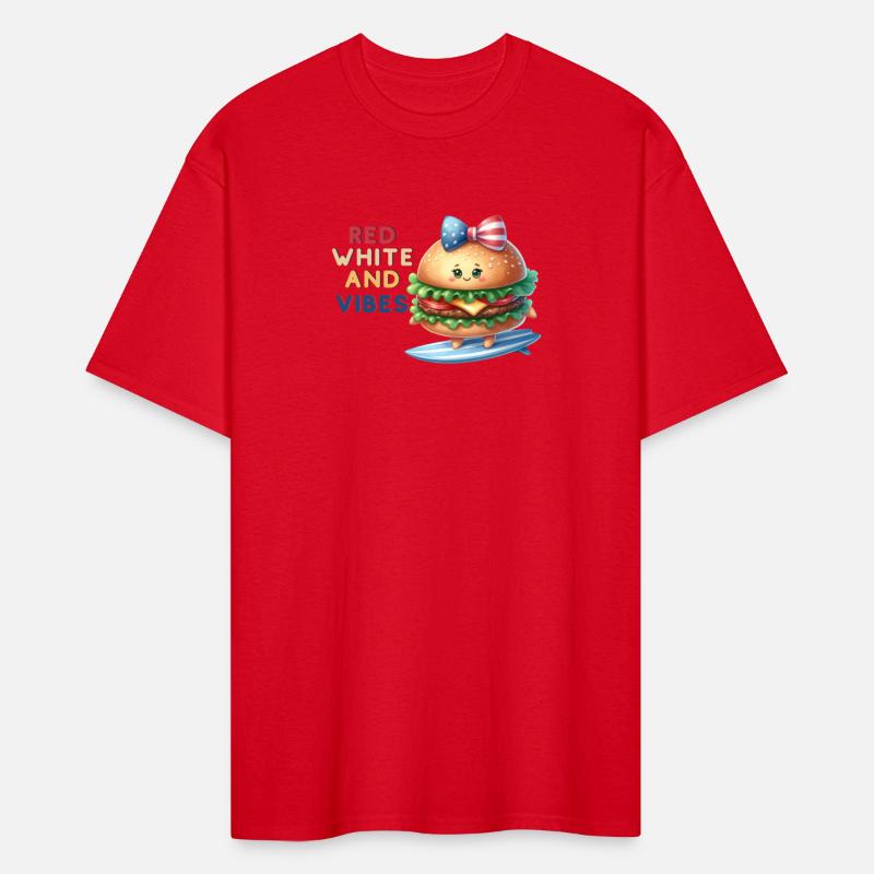 Fourth of July Red White and Vibes Burger