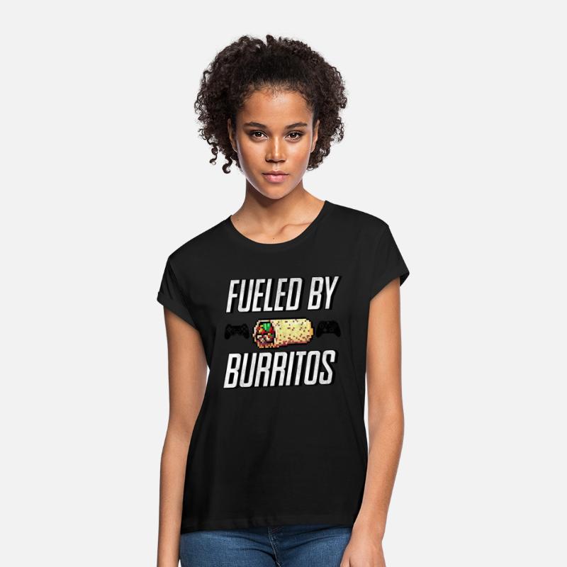 Fueled By Burritos | Distressed | Gamer Graphic