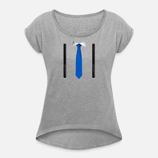 Funny Blue Tie with Black Suspenders Perfect