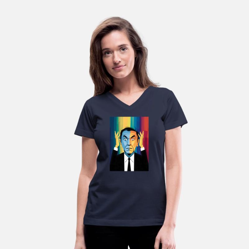 Funny Caricature of a charismatic man in a suit