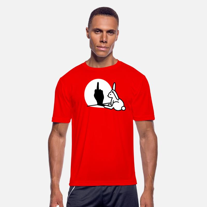 Funny rabbit shadow hand middle finger fuck off