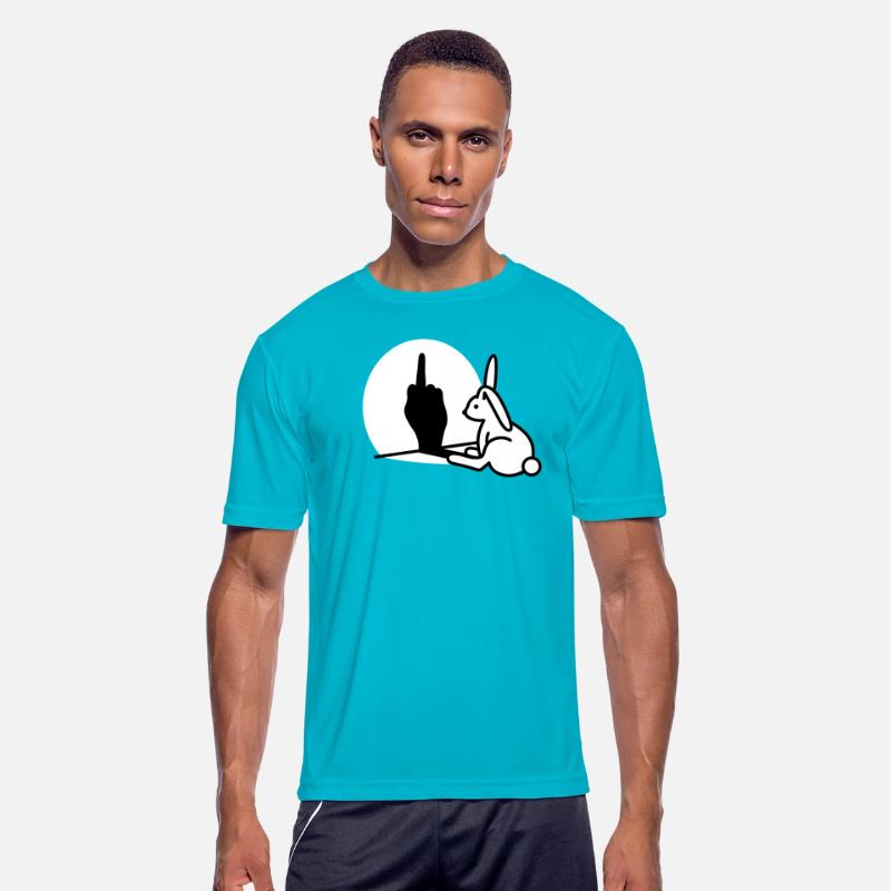 Funny rabbit shadow hand middle finger fuck off