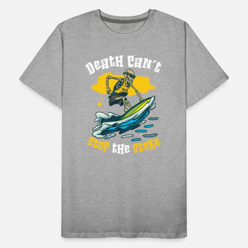 Funny Surfer Surfing Skeleton Beach Stoke surf