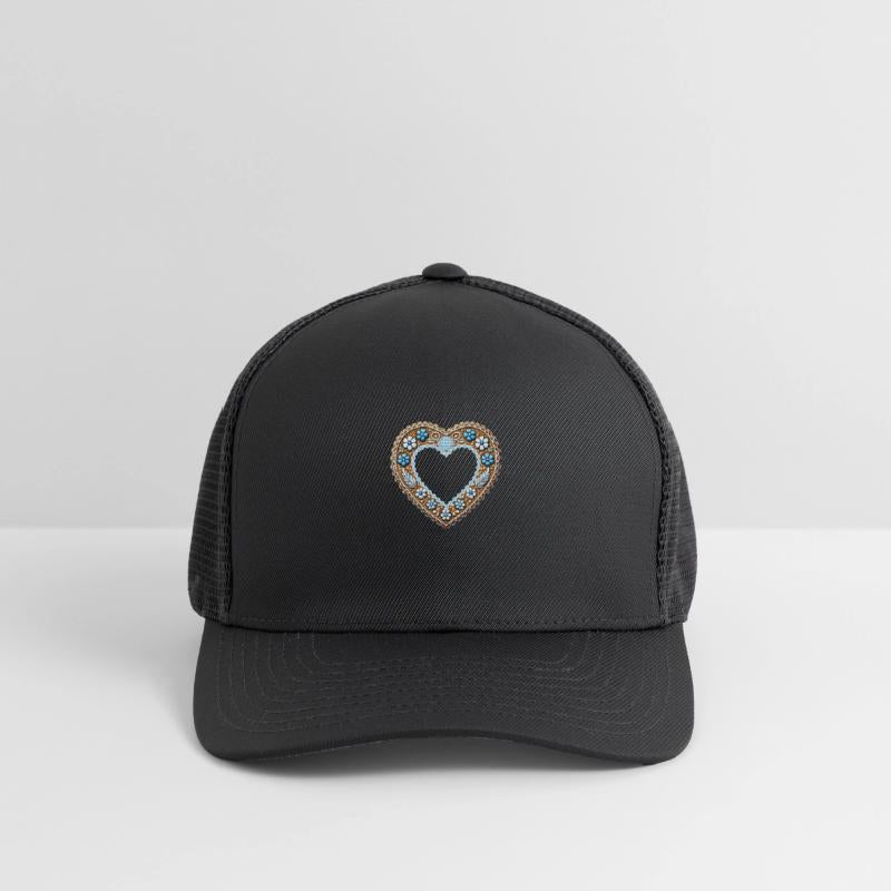 Gingerbread heart frame Tradition and love united