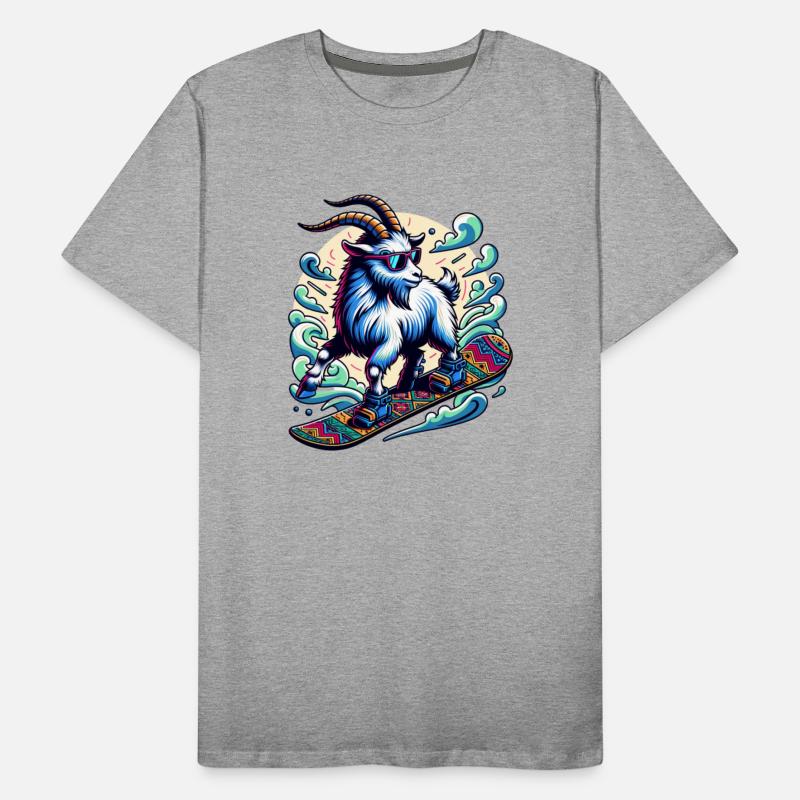 Goat Snowboarding Winter Wonderland