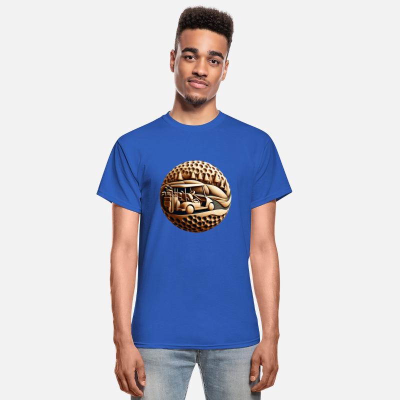 Golf Ball Artistic Essence in Wood Golf Cart