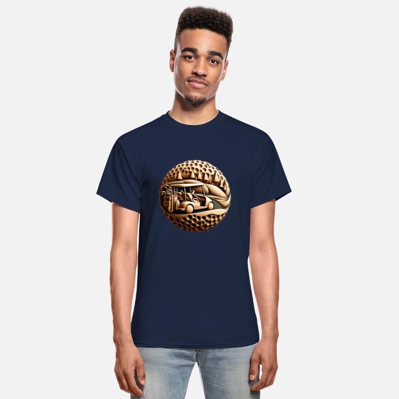 Golf Ball Artistic Essence in Wood Golf Cart