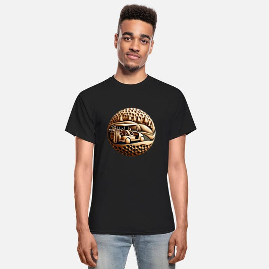 Golf Ball Artistic Essence in Wood Golf Cart