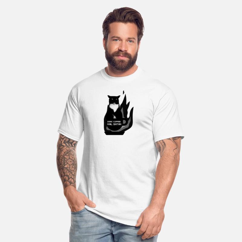 Gothic Black Cat Occult Coffee Dark Humor Shirt