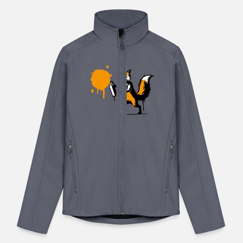 Graffiti Fox in Creative Stencil Style