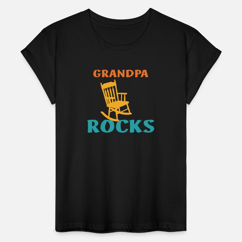 Grandpa Rocks Funny Retro Apparel