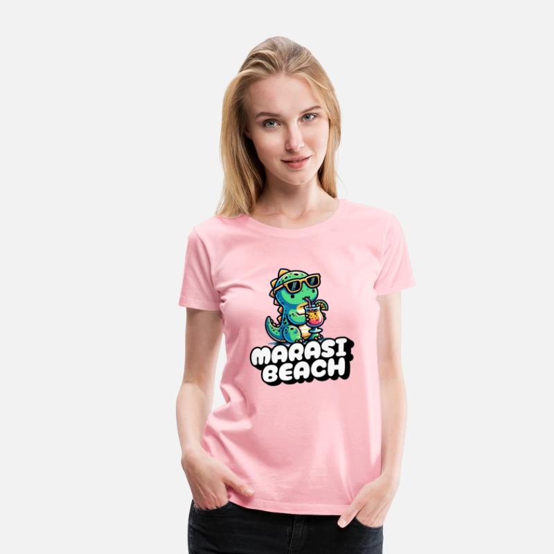 Green Kaiju Drinking Cocktail on Beach