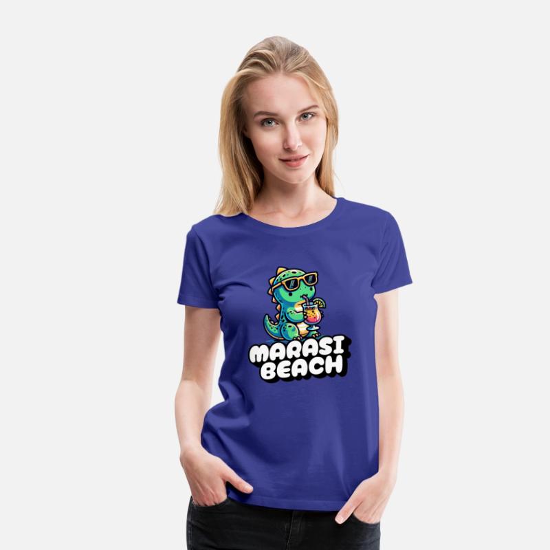 Green Kaiju Drinking Cocktail on Beach