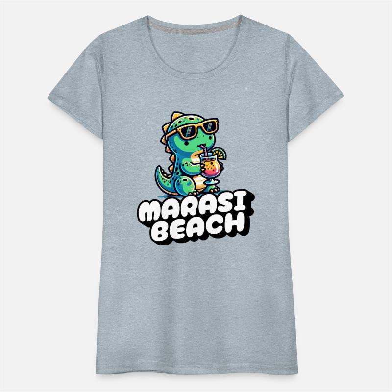 Green Kaiju Drinking Cocktail on Beach