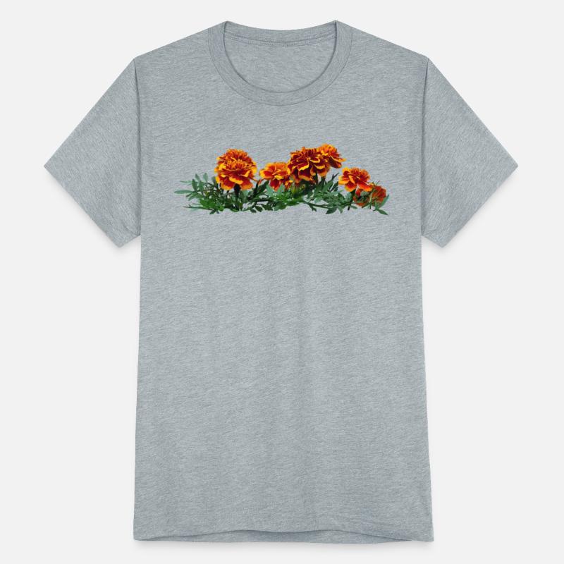 Group of Orange Marigolds With Yellow Tips