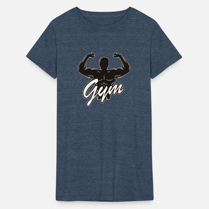 Gym motif black and white - bodybuilder posing