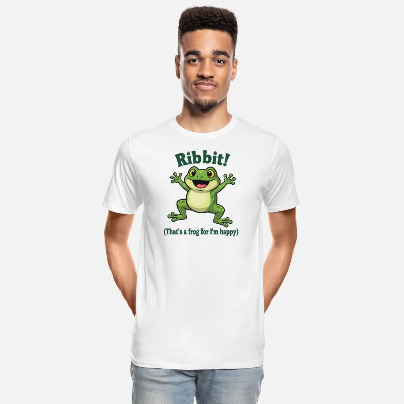 Happy Frog with Ribbit Text