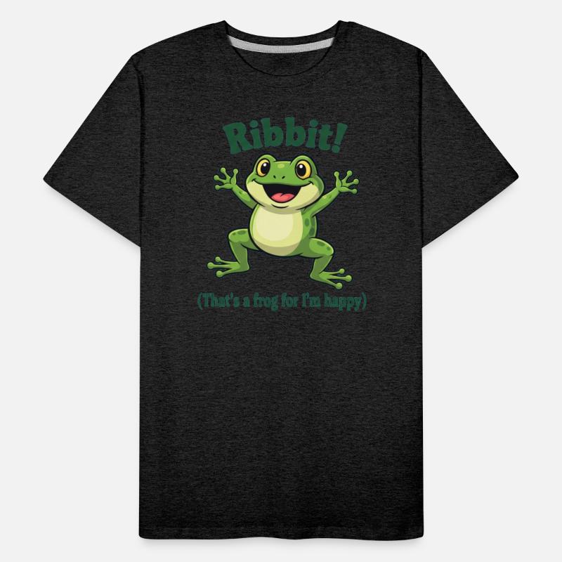 Happy Frog with Ribbit Text