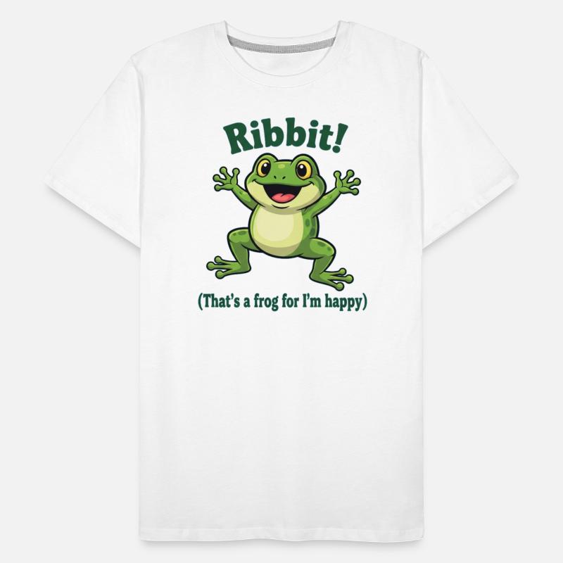 Happy Frog with Ribbit Text