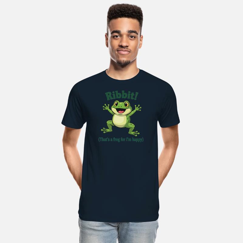 Happy Frog with Ribbit Text