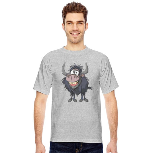 Happy Yak Smiling Cartoon Character