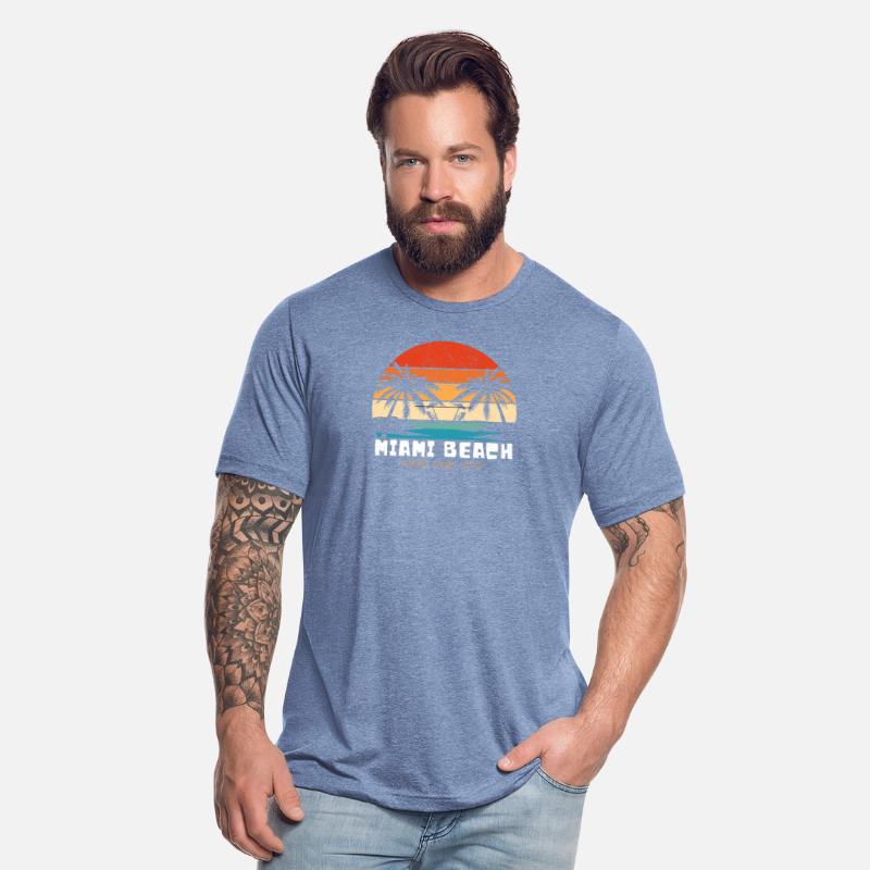 Miami City Skyline Harbour Beach Classic T-Shirt
