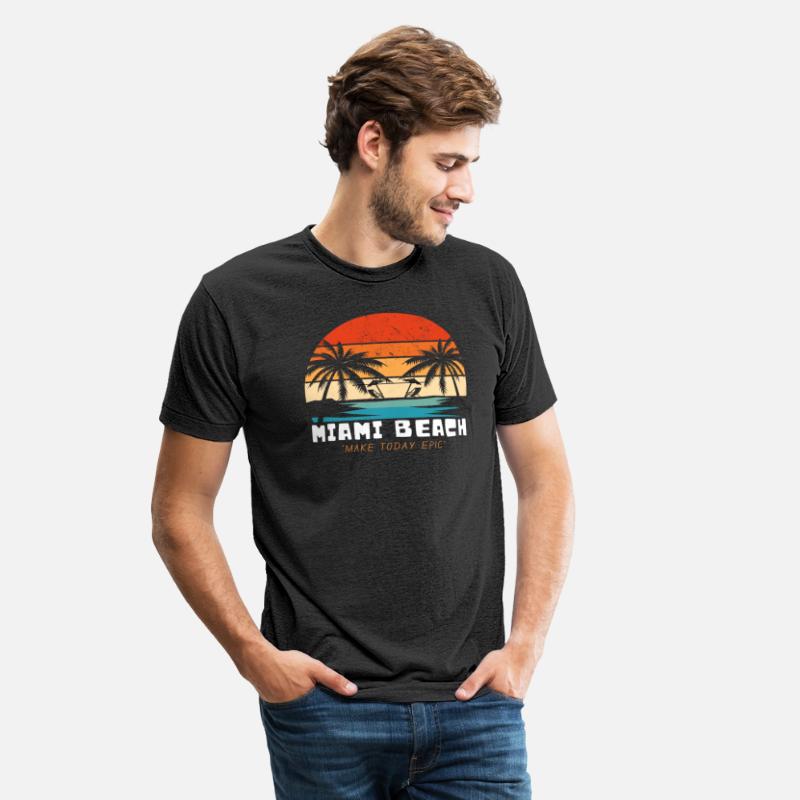 Miami City Skyline Harbour Beach Classic T-Shirt