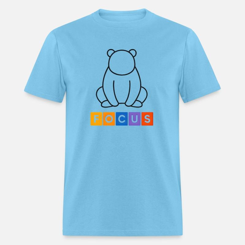 Minimal Panda Line Art with Colorful Focus Text