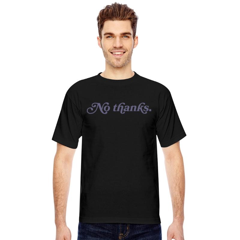 Minimalist No Thanks Typography Design