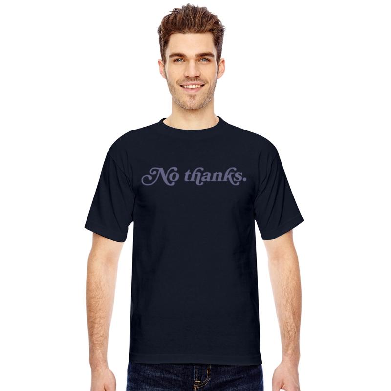 Minimalist No Thanks Typography Design