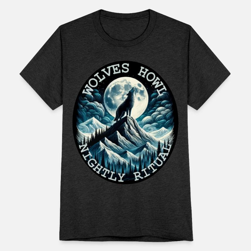 MOONLIT WOLF HOWL NIGHTLY RITUAL, WILDERNESS