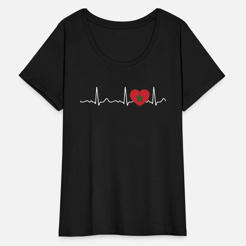 Morocco - heartbeat, pulse, heart line, ecg