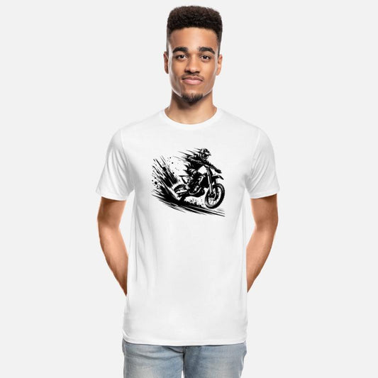 Motocross Dirt Bike Jump With Dust And Dynamics