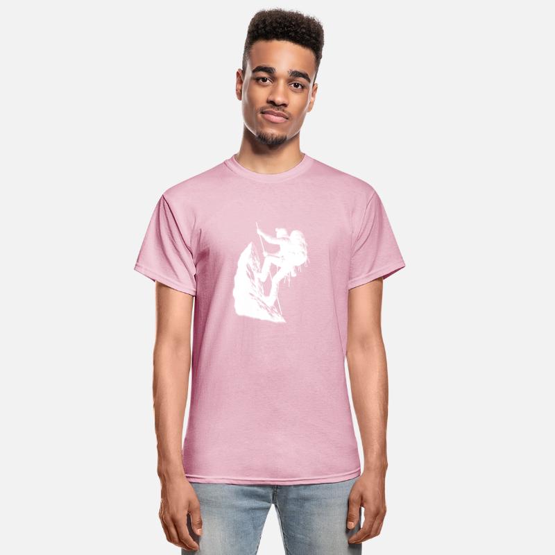 Mountaineer On The Rope Mountain Summit Sport