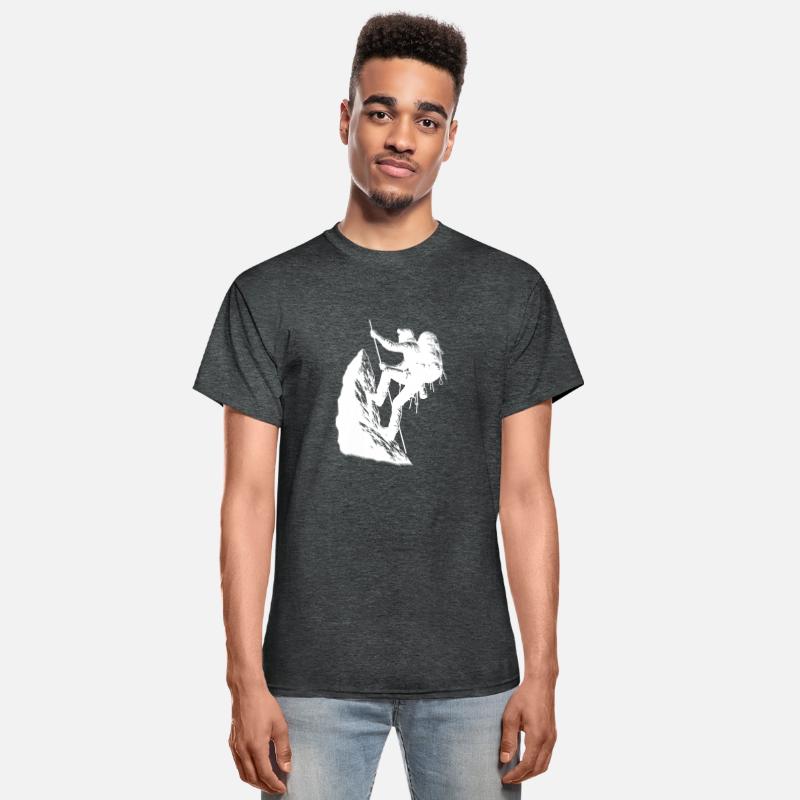 Mountaineer On The Rope Mountain Summit Sport