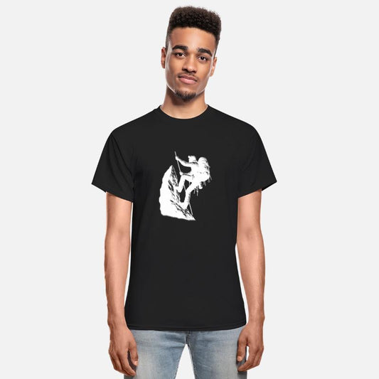 Mountaineer On The Rope Mountain Summit Sport